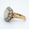 Opal and diamond  Victorian cluster ring - image 3