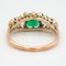 Edwardian emerald and diamond half hoop ring - image 4