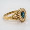 Diamond and sapphire  drop shape Edwardian ring - image 2