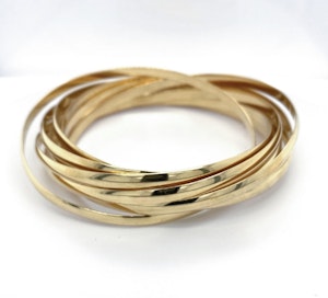 The rare 7 bangles of the trinity collection designed snd signed Cartier