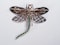 Antique Diamond and Emerald Dragonfly Brooch  DBGEMS - image 4