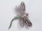 Antique Diamond and Emerald Dragonfly Brooch  DBGEMS - image 3