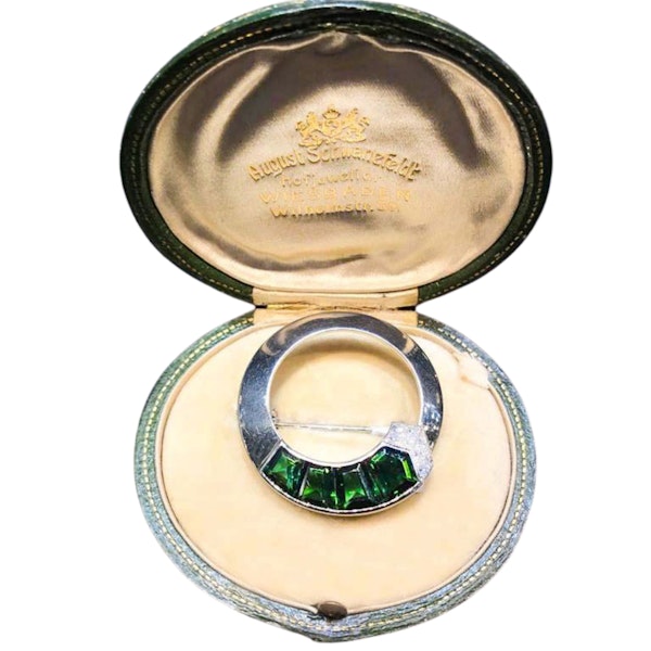 A Tourmaline Diamond Brooch by Gübelin - image 1