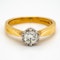 18K yellow gold 0.50ct Diamond Solitaire Engagement Ring - image 1