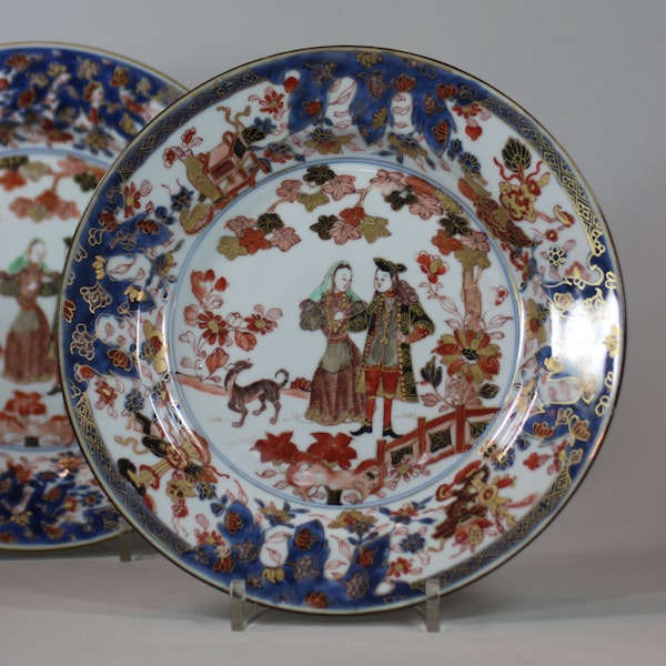 Pair of Chinese verte-imari ‘Governor Duff’ plates, Yongzheng, circa 1725-30 - image 5