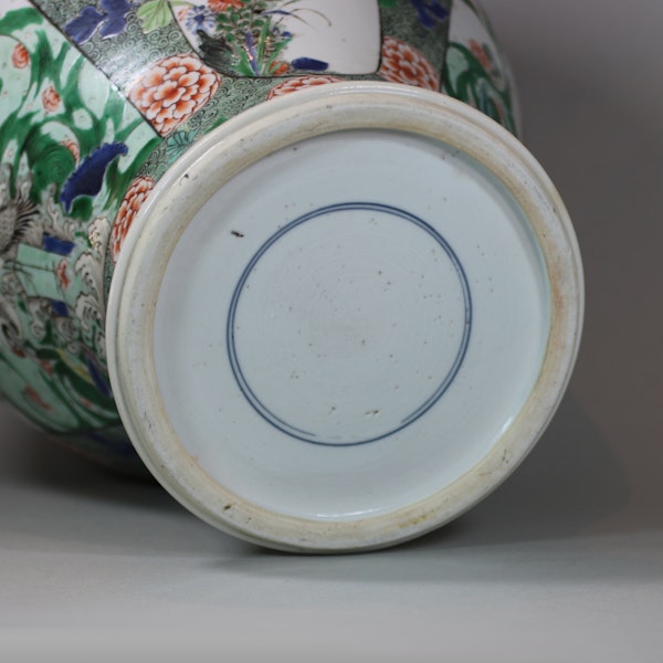 Chinese famille verte baluster vase, Kangxi (1662-1722) - image 5