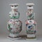 Pair of Chinese famille verte porcelain square-section vases, Kangxi (1662-1722) - image 2