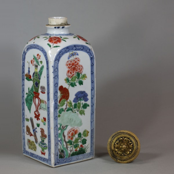 Chinese famille verte gin flask, Kangxi (1662-1722) - image 2
