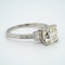 Art Deco diamond solitaire ring of 2.54 ct with diamond baguette and brilliant cut  shoulders - image 2