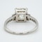 Art Deco diamond solitaire ring of 2.54 ct with diamond baguette and brilliant cut  shoulders - image 4