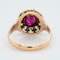 Antique gold ruby and diamond cluster ring - image 4