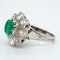 Emerald cabochon and diamond cluster ring - image 3