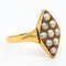 Victorian possible natural pearls lozenge shape cluster ring - image 2