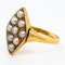 Victorian possible natural pearls lozenge shape cluster ring - image 3
