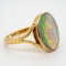 Single black opal antique  Victorian ring - image 2