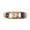 A Sapphire Diamond Gypsy Ring - image 1