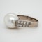 Art Deco large single pearl and diamonds ring - image 3
