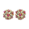 A pair of Italian Gold Burma Ruby Enamel Clip On Earrings - image 3