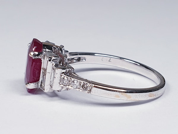 Ruby and Baguette Diamond Ring  DBGEMS - image 2