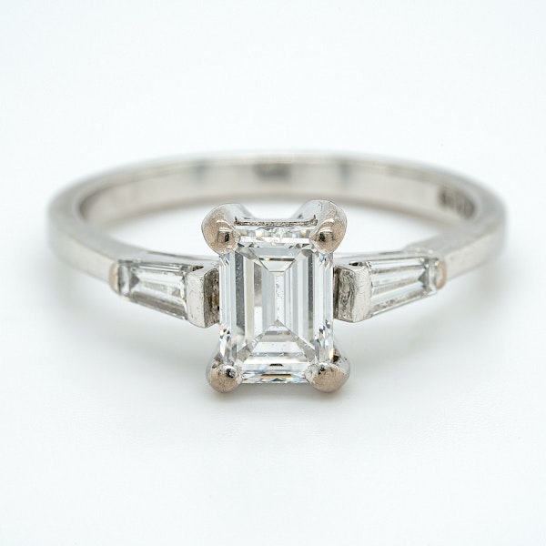 Platinum 1.08ct Diamond Solitaire Engagement Ring - image 1