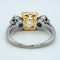 Platinum 2.05ct Fancy Yellow Diamond and 1.40ct Natural Blue Sapphire Engagement Ring - image 4