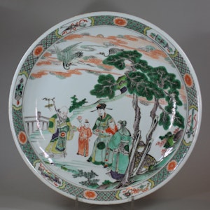 Chinese famille verte dish, Kangxi (1662-1722)