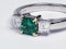 Emerald and diamond engagement ring  DBGEMS - image 5