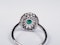 Art Deco Emerald and Diamond Cluster Ring  DBGEMS - image 4