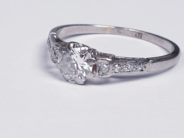 Art Deco Diamond Engagement Ring 3088   DBGEMS - image 2