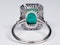 Emerald and diamond dress ring  DBGEMS - image 3