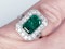 Emerald and diamond dress ring  DBGEMS - image 4