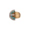 Turquoise diamond buckle ring - image 1