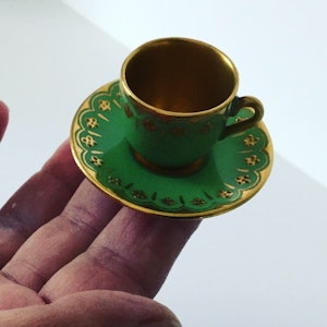 Miniature Coalport cup and saucer