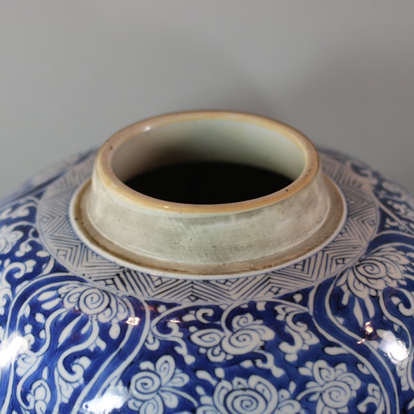 Chinese blue and white ovoid jar, Kangxi (1662 - 1722) - image 5