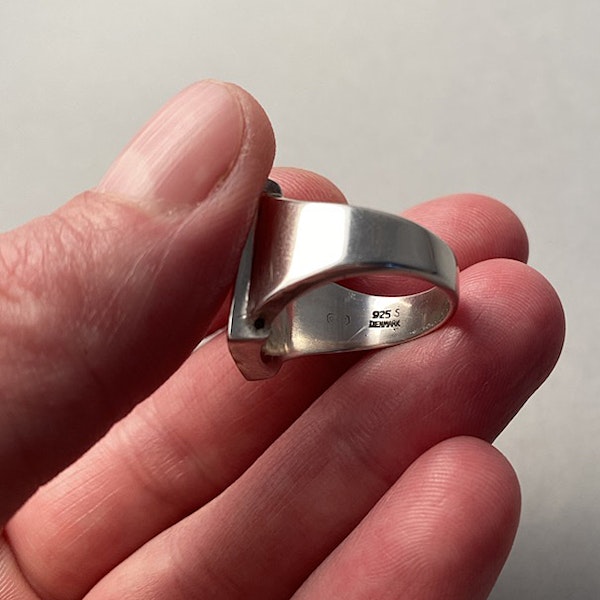 Date: post 1945 mark, Silver Ring by Georg Jensen, SHAPIRO & Co since1979 - image 5
