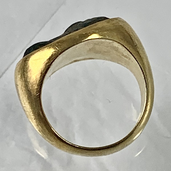 Ancient Greek bronze ring in later gold mount - image 2