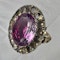Eighteenth century amethyst and chrysolite ring - image 1