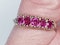 Victorian Five Stone Ruby Ring 3317 DBGEMS - image 3