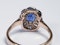 Ceylon sapphire and diamond cluster engagement ring  DBGEMS - image 5