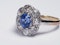 Ceylon sapphire and diamond cluster engagement ring  DBGEMS - image 4