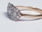 Edwardian Triple cluster diamond engagement ring  DBGEMS - image 3