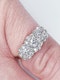 Edwardian Triple cluster diamond engagement ring  DBGEMS - image 4