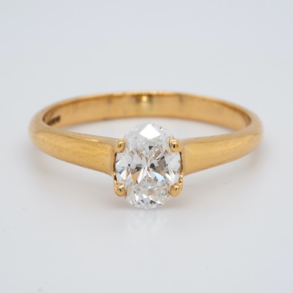 18K yellow gold 1.00ct Diamond Solitaire Engagement Ring - image 1