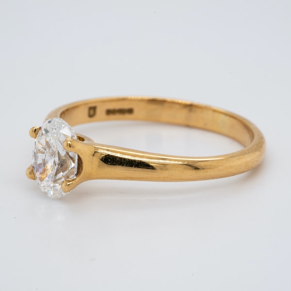 18K yellow gold 1.00ct Diamond Solitaire Engagement Ring - image 3