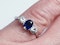 Art Deco Sapphire and Diamond Three Stone Ring  DBGEMS - image 2