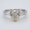 18K white gold 1.08ct (+0.30ct) Diamond Engagement Ring - image 1
