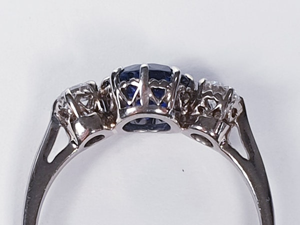 Art Deco Sapphire and Diamond Ring  DBGEMS - image 2