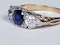 Victorian Sapphire and Diamond Carved Half Hoop Ring  DBGEMS - image 3