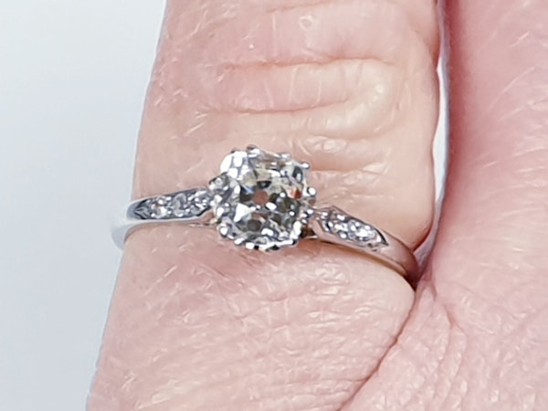 1ct Art Deco Diamond Engagement Ring  DBGEMS - image 4