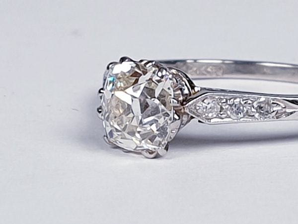 1ct Art Deco Diamond Engagement Ring  DBGEMS - image 1